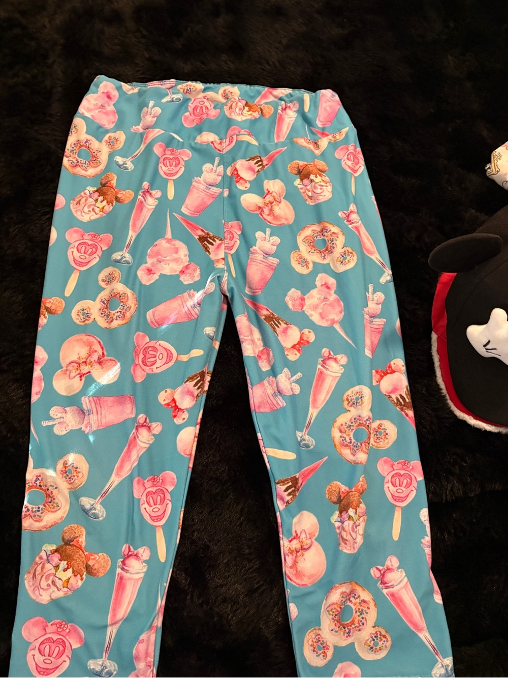 Disney food LuLaRoe Turquoise capri Leggings